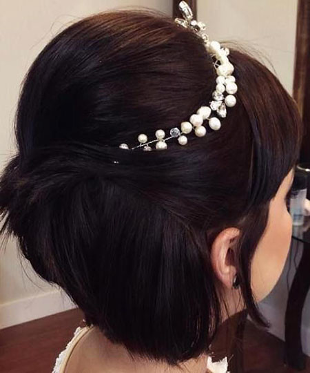 Cute Short Hair Updo