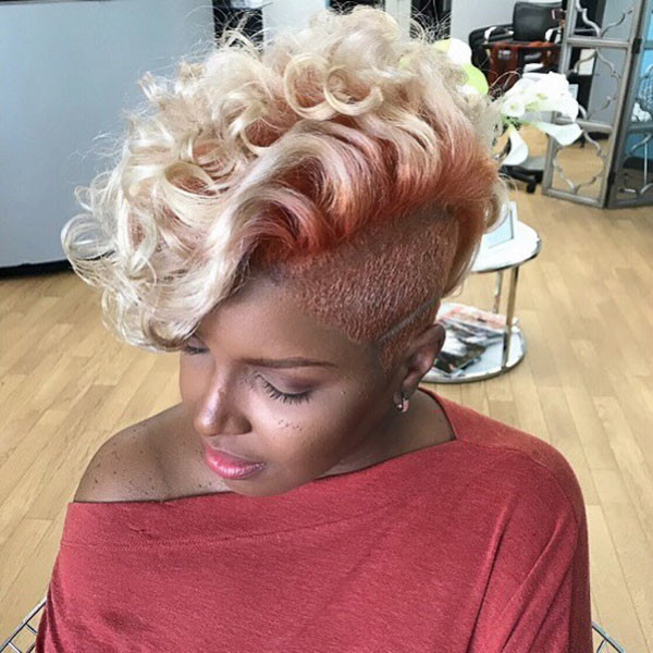 Short Blonde and Pink Hair
