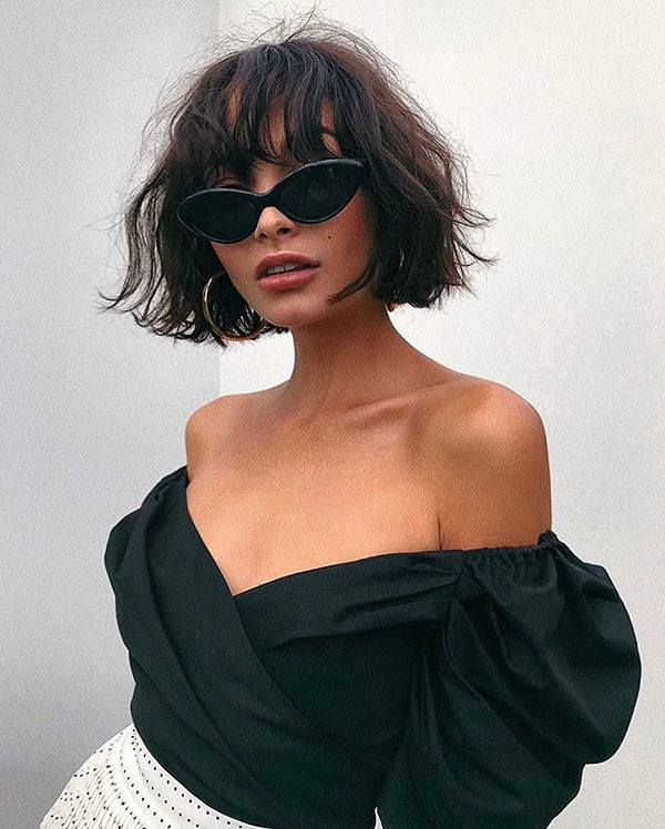 Short Hairstyle with Bangs