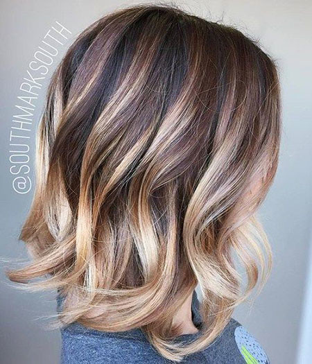 Wavy Hair with Lowlights