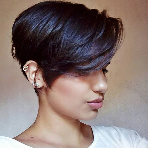 18 short side swept bangs