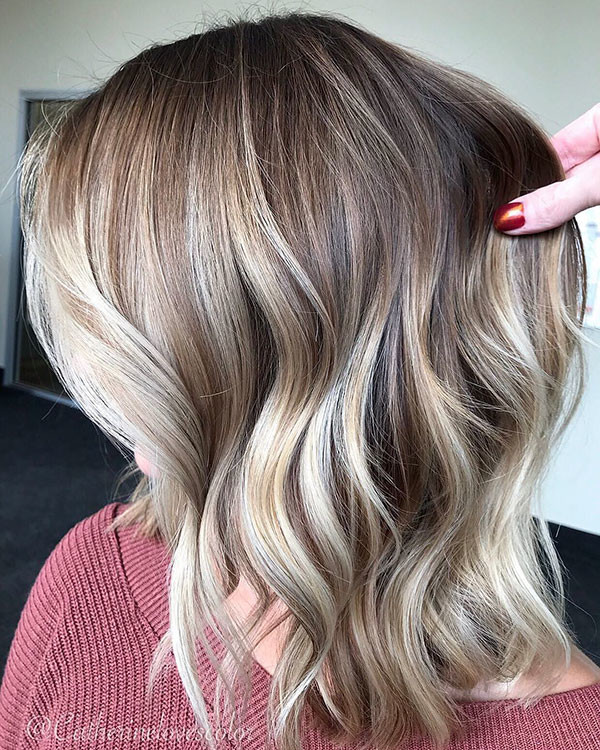 19 short wavy hair women ombre color thich bob