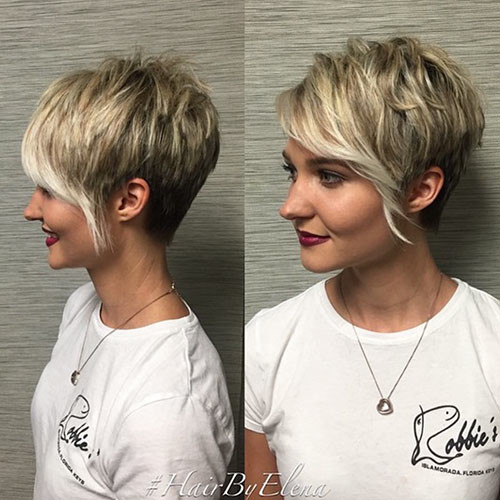 26 short hair long side bangs