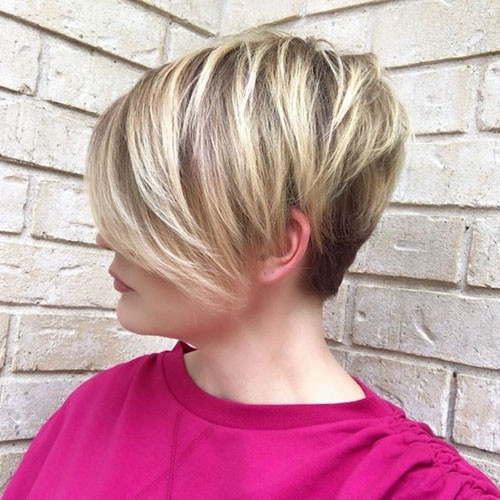 35 short hair long side bangs