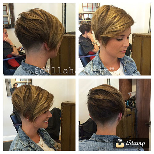 41 short side swept bangs
