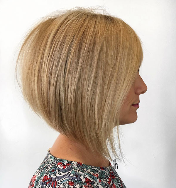 Blonde A Line Bob Style