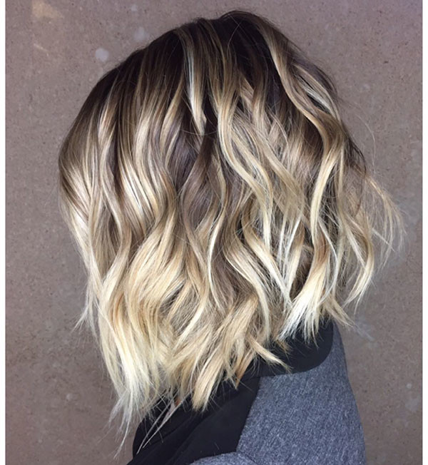 Blonde Bob with Dark Brown Roots