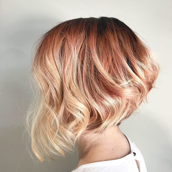 Blonde Graduated Bob Hairstyle
