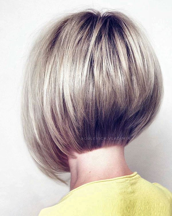 Blonde Stacked Bob Hair