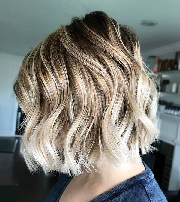 Blunt Medium Bob for Wavy Hair
