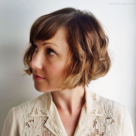 Chin Length Bob with Bangs