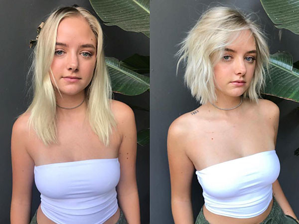 Choppy Platinum Bob