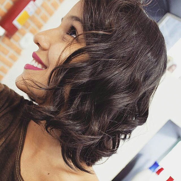Dark Brown Long Bob