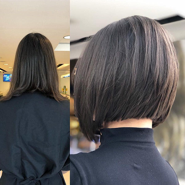 Dark Brown Short Bob
