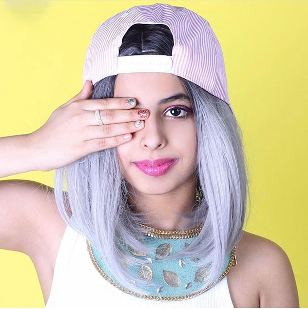 Grey Long Bob