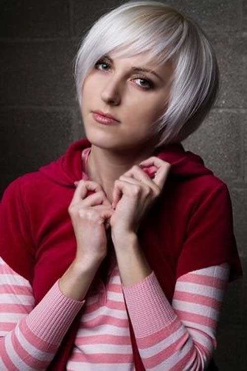 Hairstyle for Short Fine Straight Platinum Hair for Girls