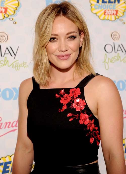 Hillary Duff Short Haircut for Fine Thin Messy Hair