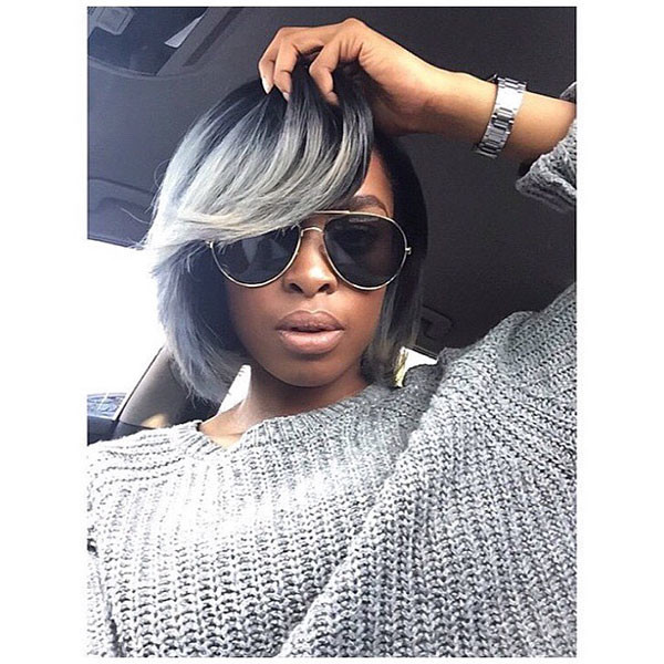 Layered Side Parted Short Bob