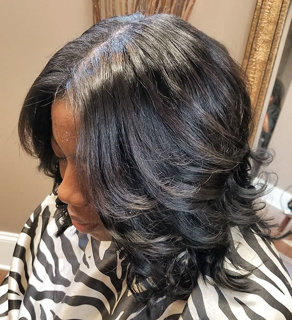 Layered Weave Bob