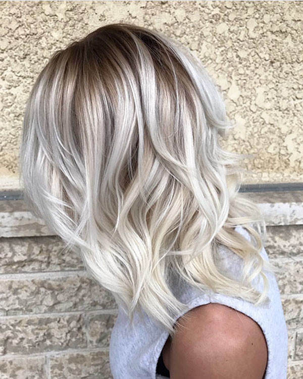 Long Blonde Bob Cut