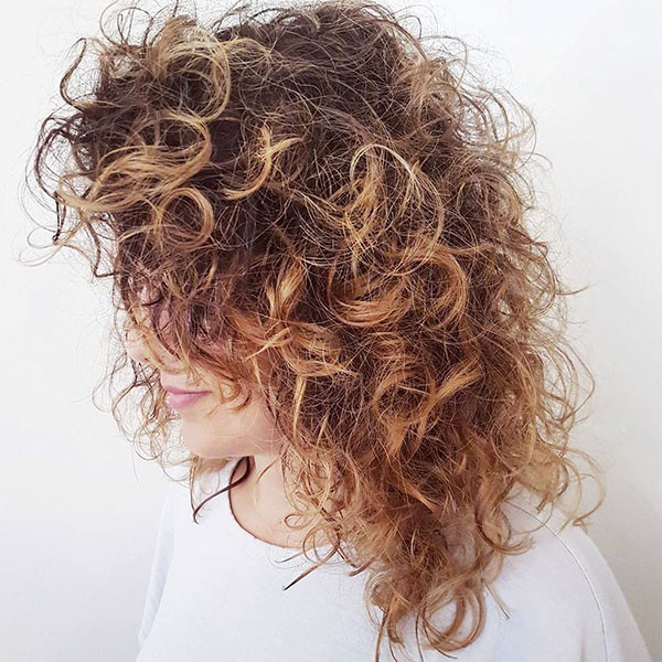 Long Bob Messy Curly Hair