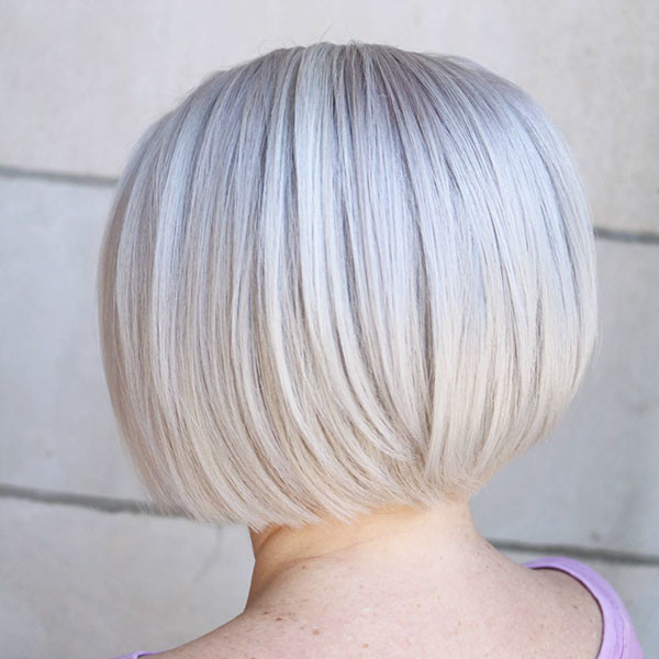 Platinum Blonde Short Bob Hair