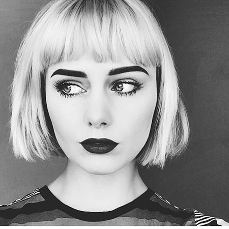 Short Blunt Cut Bob with Bangs