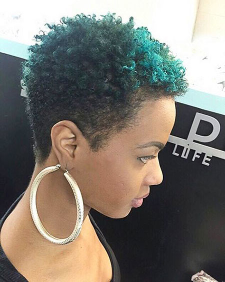 Short Dark Green Hairstyle