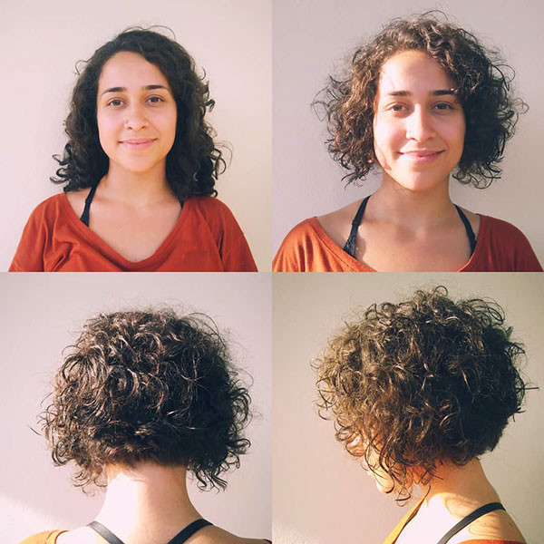 Short Layered Curly Bob Hair