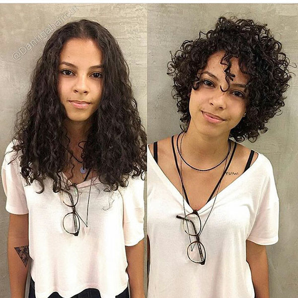 Short Layered Curly Hair Women
