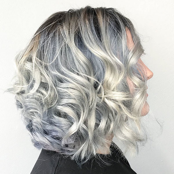 Short Wavy Curly Grey Hair