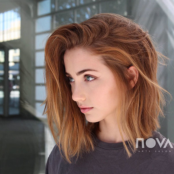 Side Parted Long Bob Hair