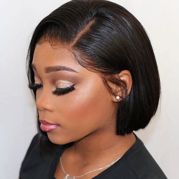 Side Parted Short Bob