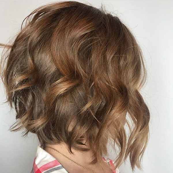 Soft Curly Inverted Bob