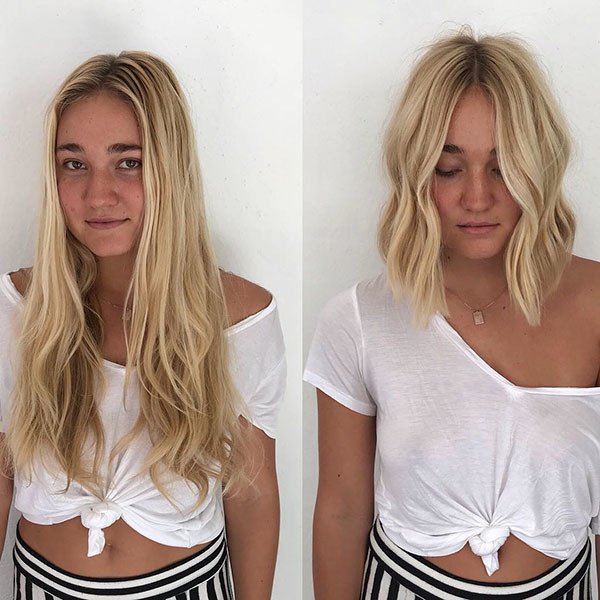 Soft Wavy Blonde Bob for Girls
