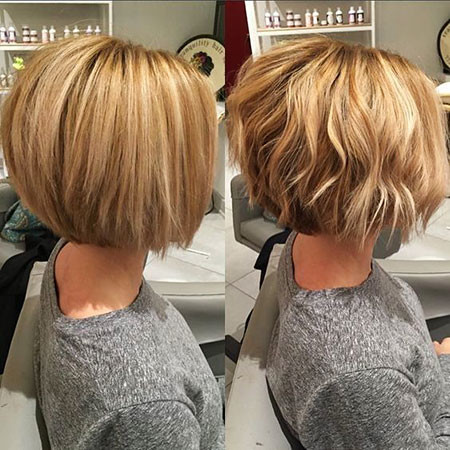 Wavy Angled Bob