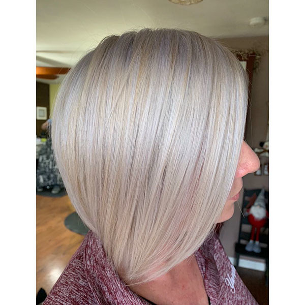 White Blonde Fine Bob