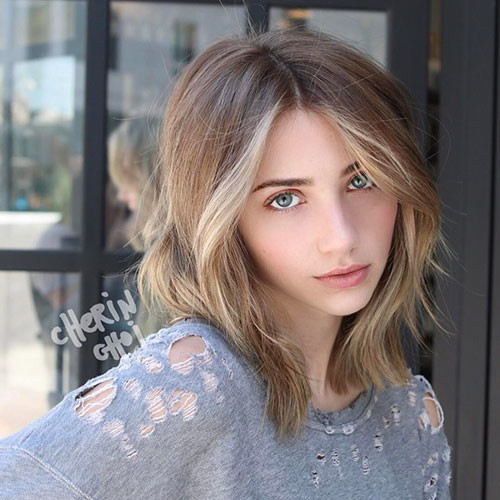 20 brown to blonde short hair