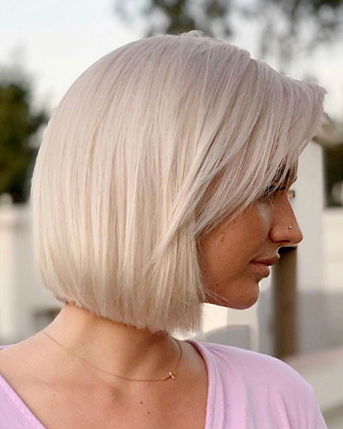 23 platinum blonde bob