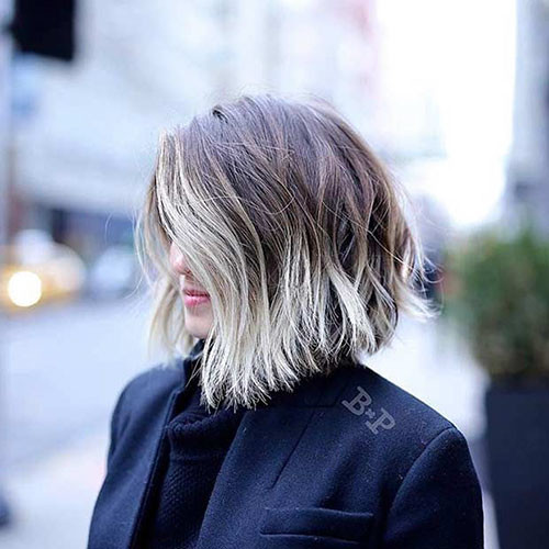 29 brown to blonde short hair