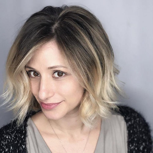 46 short blonde brown hair
