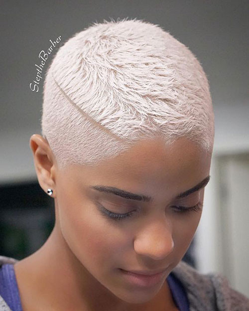 Black Girl Short Platinum Hair