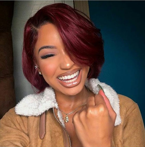Black Girl with Short Red Hair
