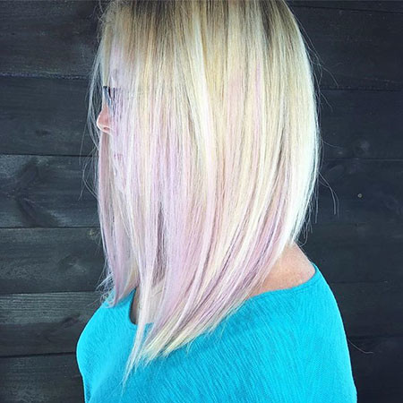 Blonde Long Bob