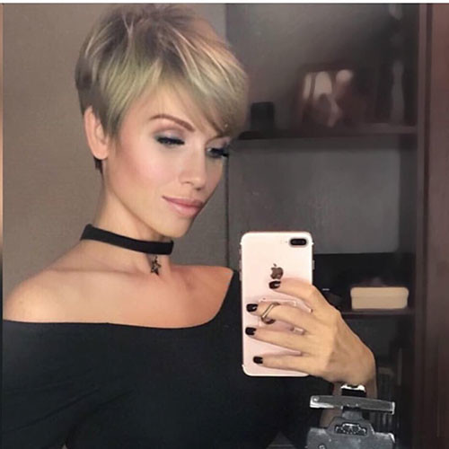 Blonde Pixie Cut