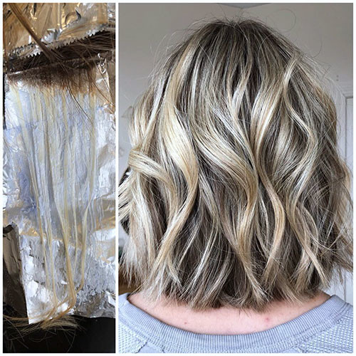 Blonde Wavy Bob Hairstye