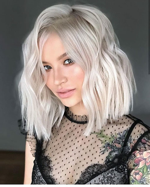 Blonde Wavy Bob