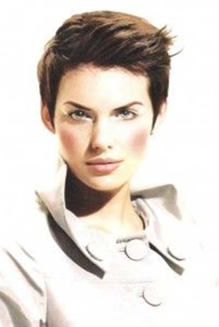 Boyish Haircut with Slightly Towering Top