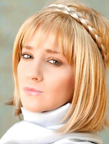 Braid Crown Hairdo for Straight Short Hair