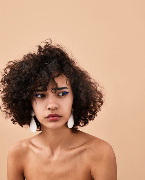 Curly Short Afro Style